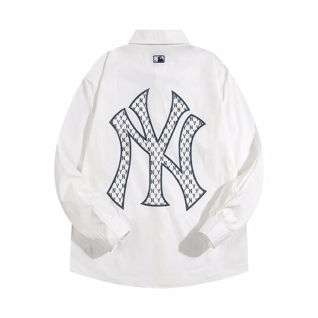 NY Yankees Classic NY Oxford Button-Down Shirt - Cream White