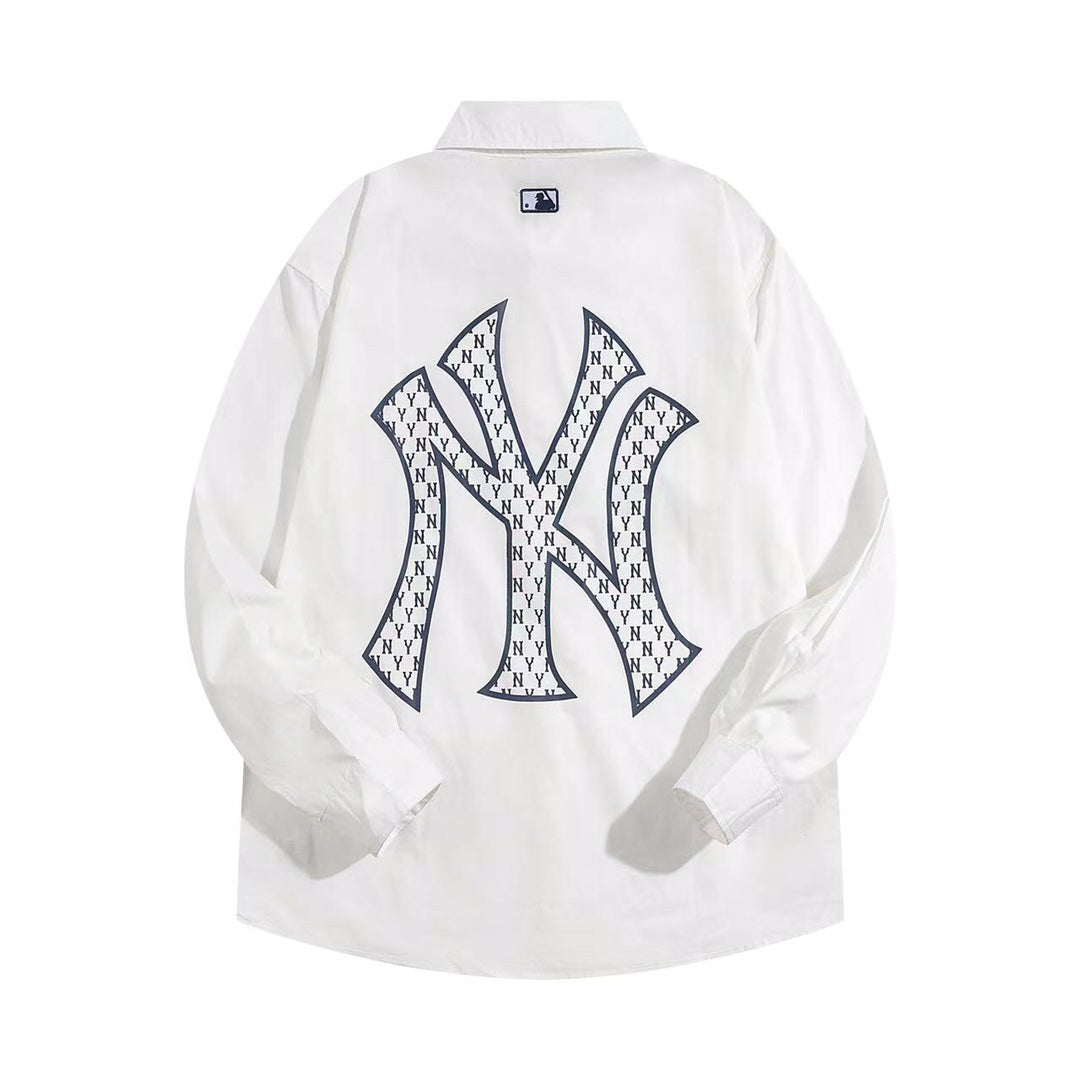 NY Yankees Classic NY Oxford Button-Down Shirt - Cream White