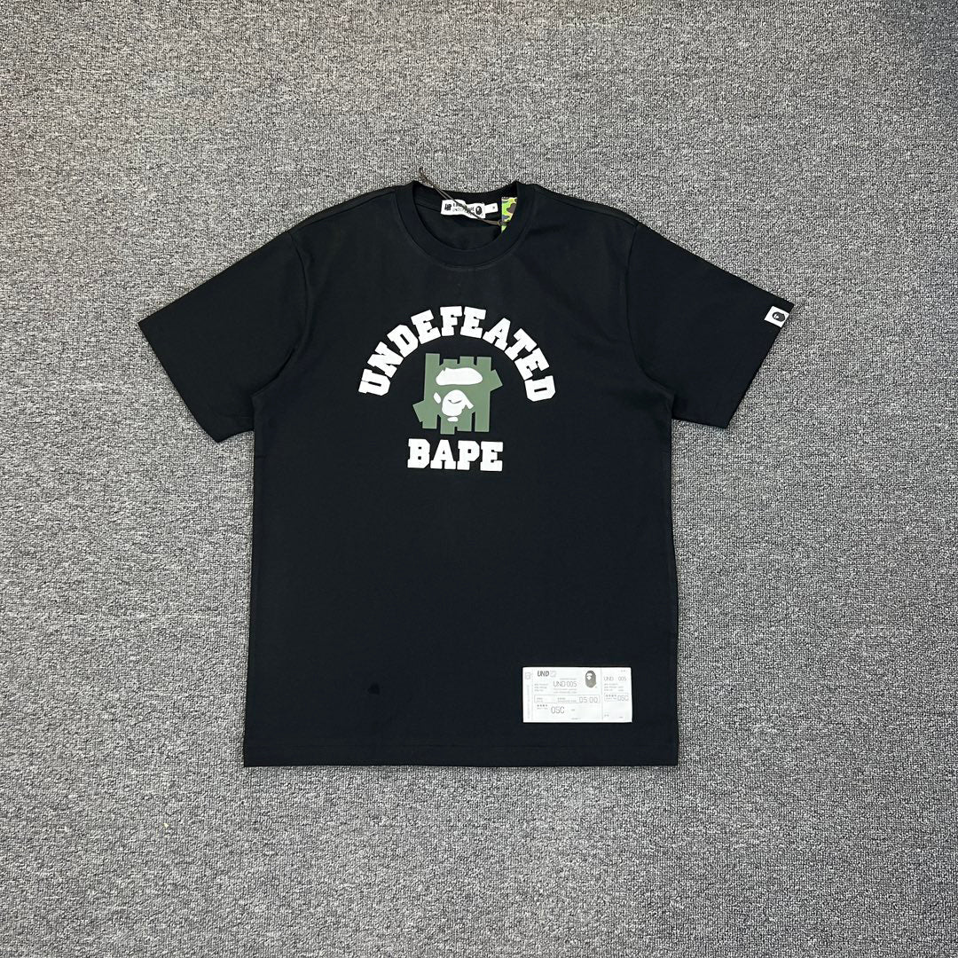 UNDEFEATED × BAPE Five Strike Ape Head College Tee Oversized Unisex T-Shirt
