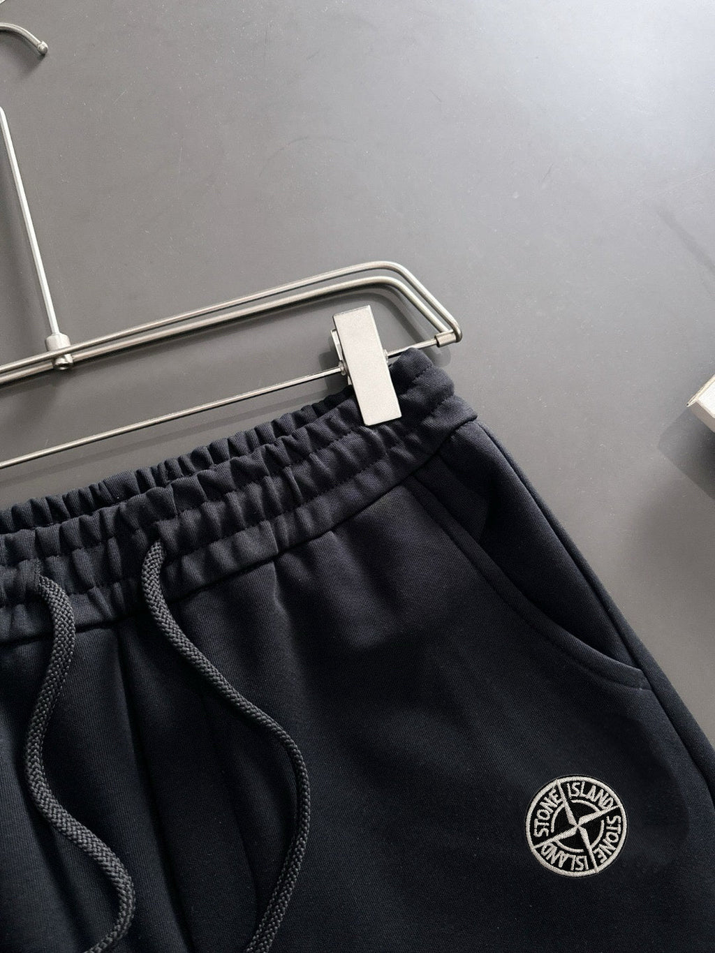 Stone Island Heathered Cotton Blend Relaxed Straight Sweatpants
