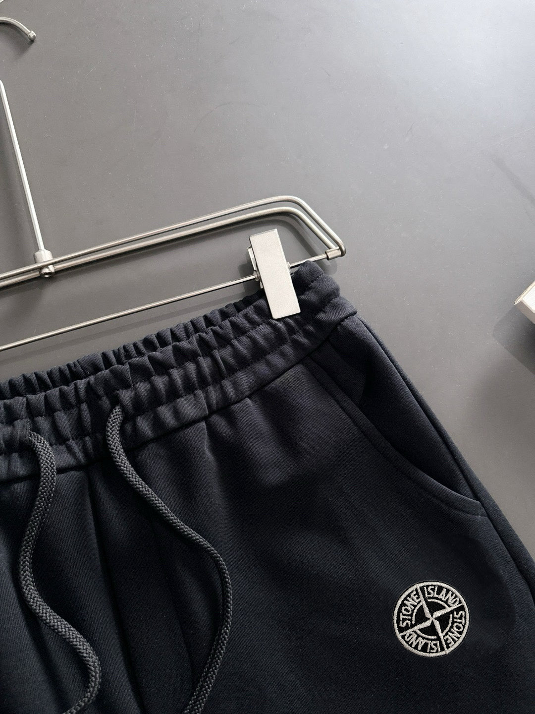 Stone Island Heathered Cotton Blend Relaxed Straight Sweatpants