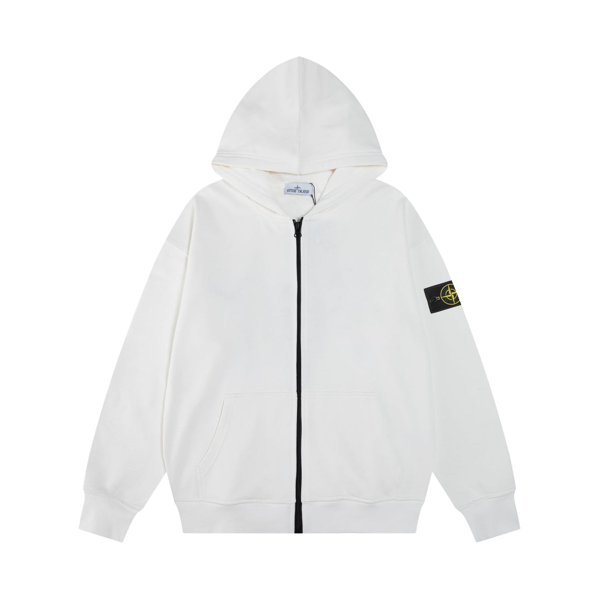 Stone Island Heavyweight Cotton Fleece Full-Zip Hoodie with Compass Badge