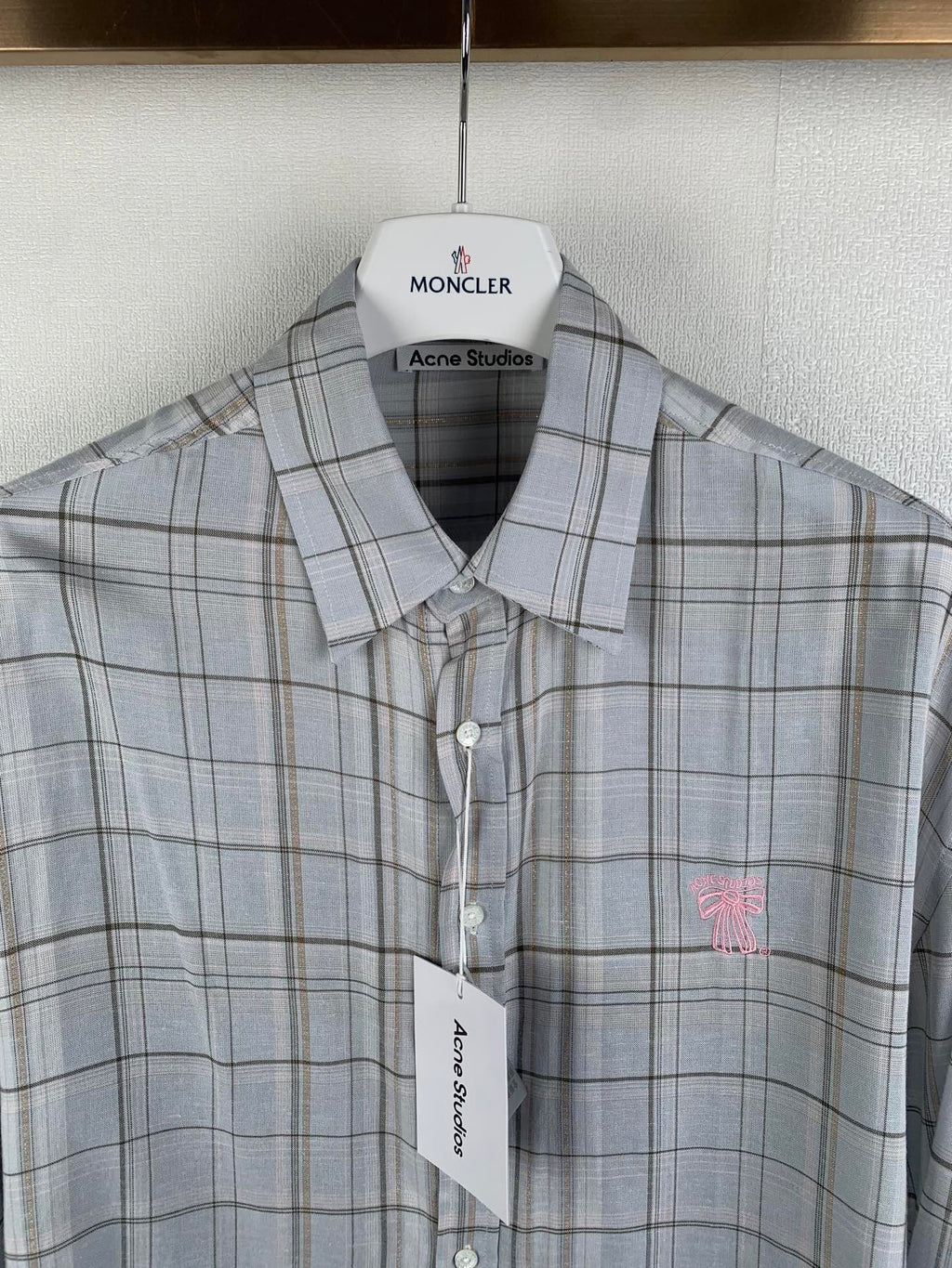 Acne Studios Oversized Plaid Long‑Sleeve Shirt