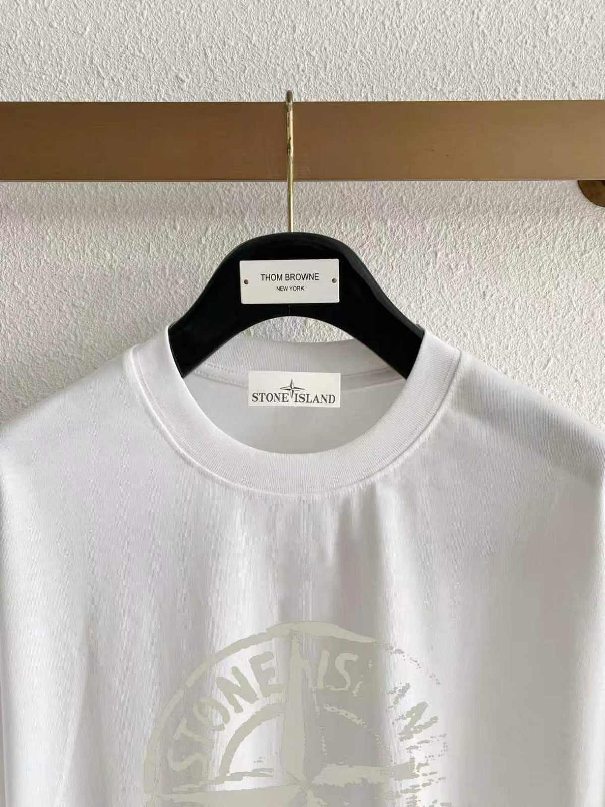 Stone Island Worn Compass Rose Badge Oversized Print T-Shirt