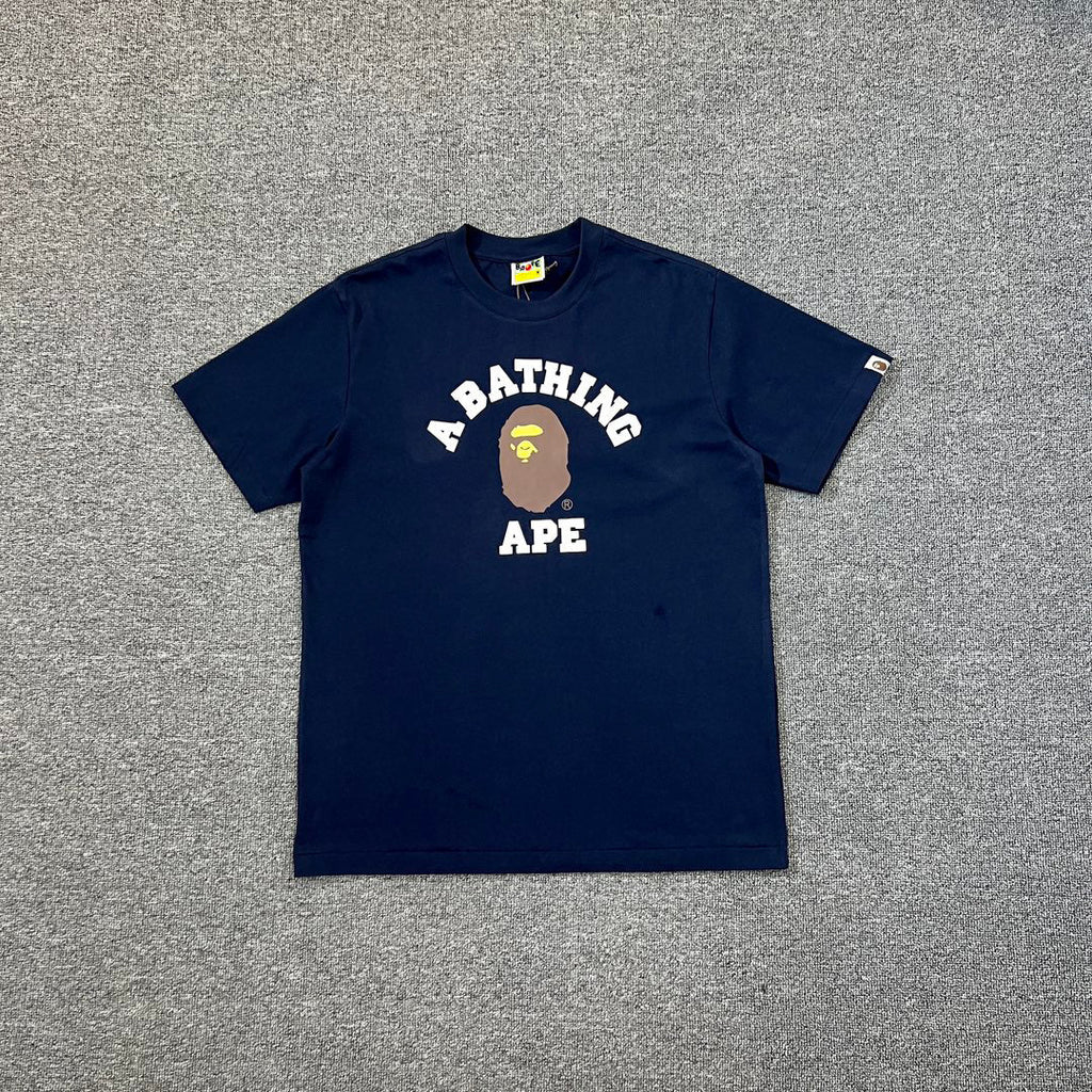 BAPE SS25 Classic College Tee "A Bathing Ape" Arch Logo Oversized Heavyweight Unisex T-Shirt