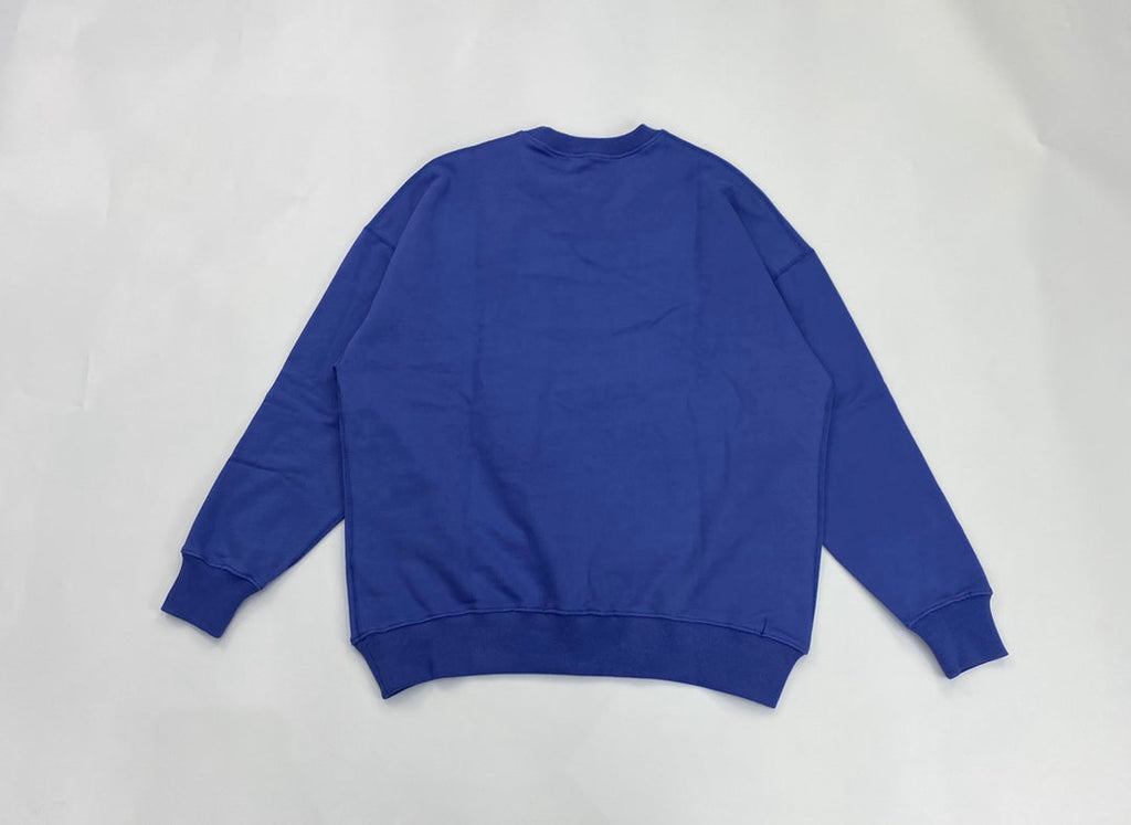 BAPE Bee Collegiate Arch "Bathing Ape" Contrast Crewneck Sweatshirt - Gray / Blue / Black