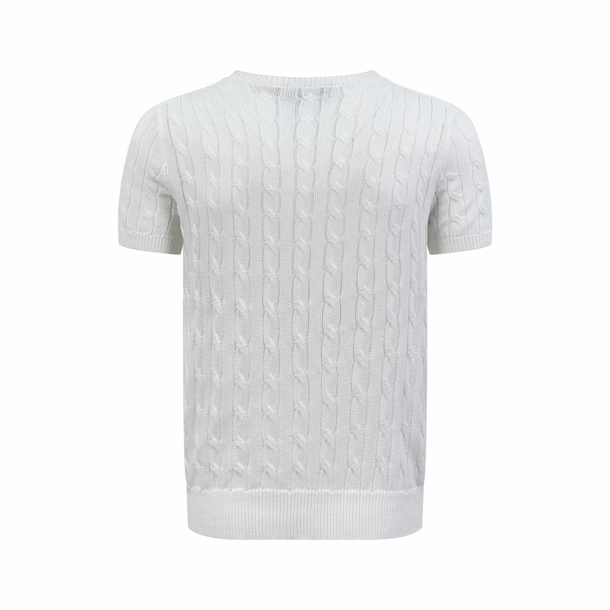 Ralph Lauren Men's Short‑Sleeve Cable‑Knit Crew Neck Sweater