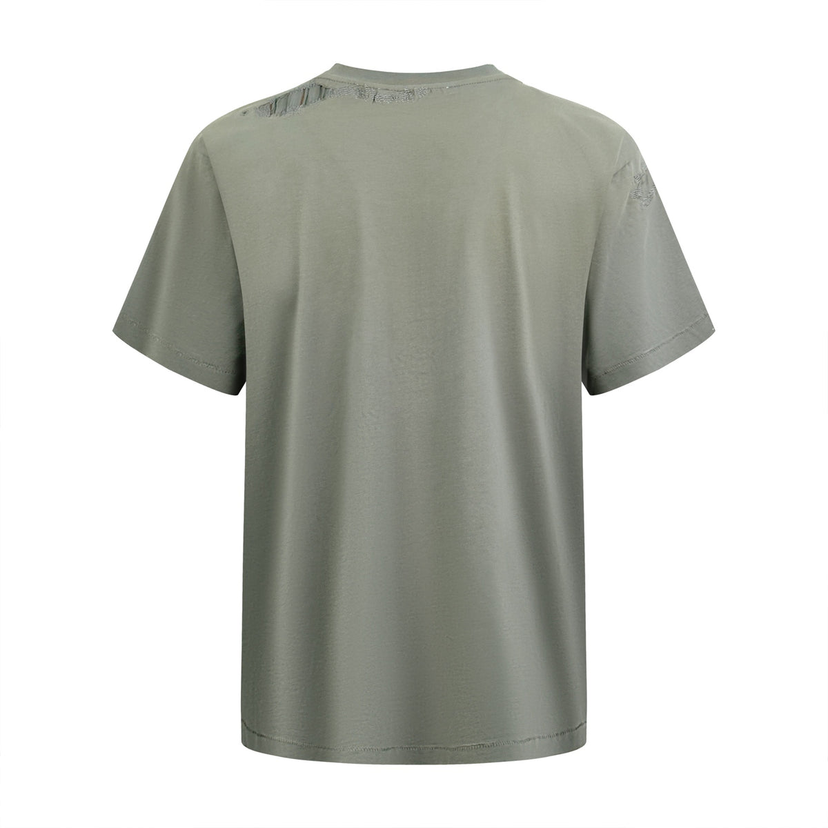 Acne Studios Distressed‑Detail Centered Text‑Logo Crew‑Neck Short‑Sleeve T‑Shirt