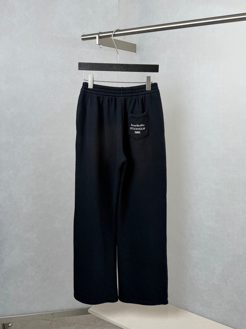 Acne Studios Drawstring Elastic‑Waist Wide‑Leg Sweatpants