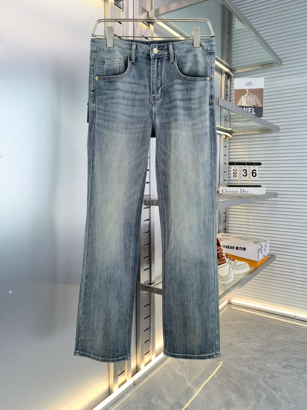 Ralph Lauren Men's Light Wash Flare‑Leg Denim Jeans