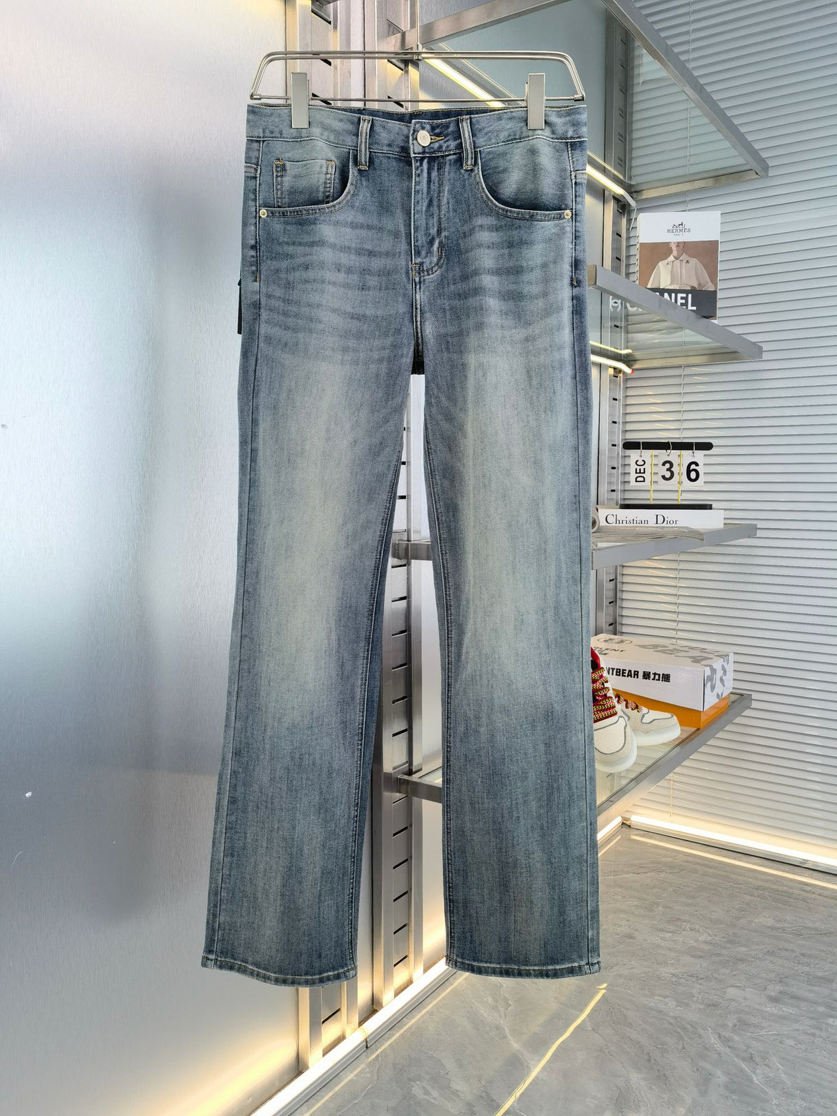Ralph Lauren Men's Light Wash Flare‑Leg Denim Jeans