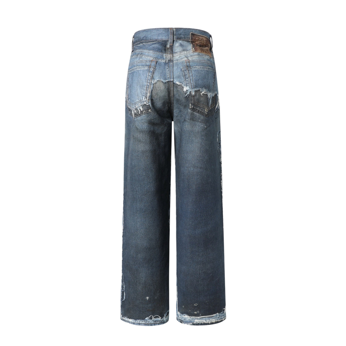 Acne Studios Distressed Wide‑Leg Denim Jeans