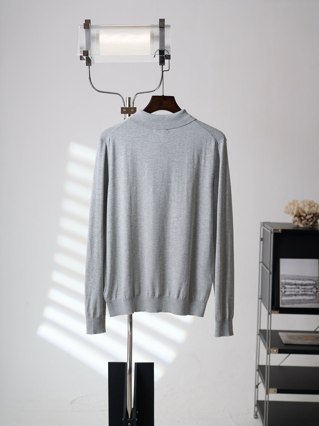 Polo Ralph Lauren Men's Long‑Sleeve Knit Polo Sweater with Small Pony Embroidery