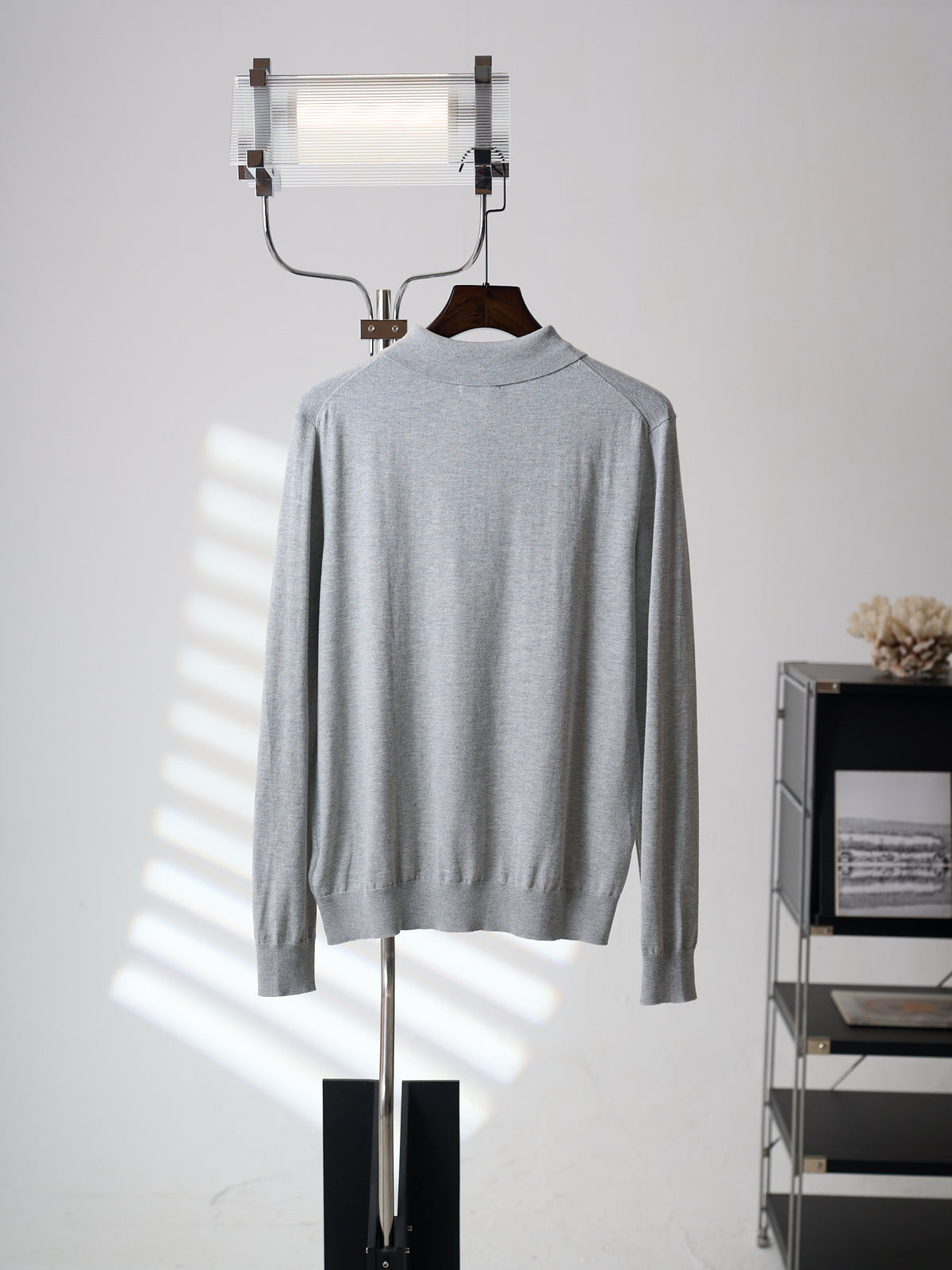 Polo Ralph Lauren Men's Long‑Sleeve Knit Polo Sweater with Small Pony Embroidery