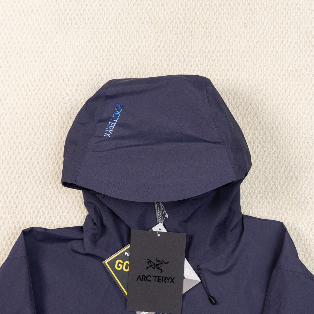 Arc'teryx GORE‑TEX Color‑Block Hooded Waterproof Shell Jacket