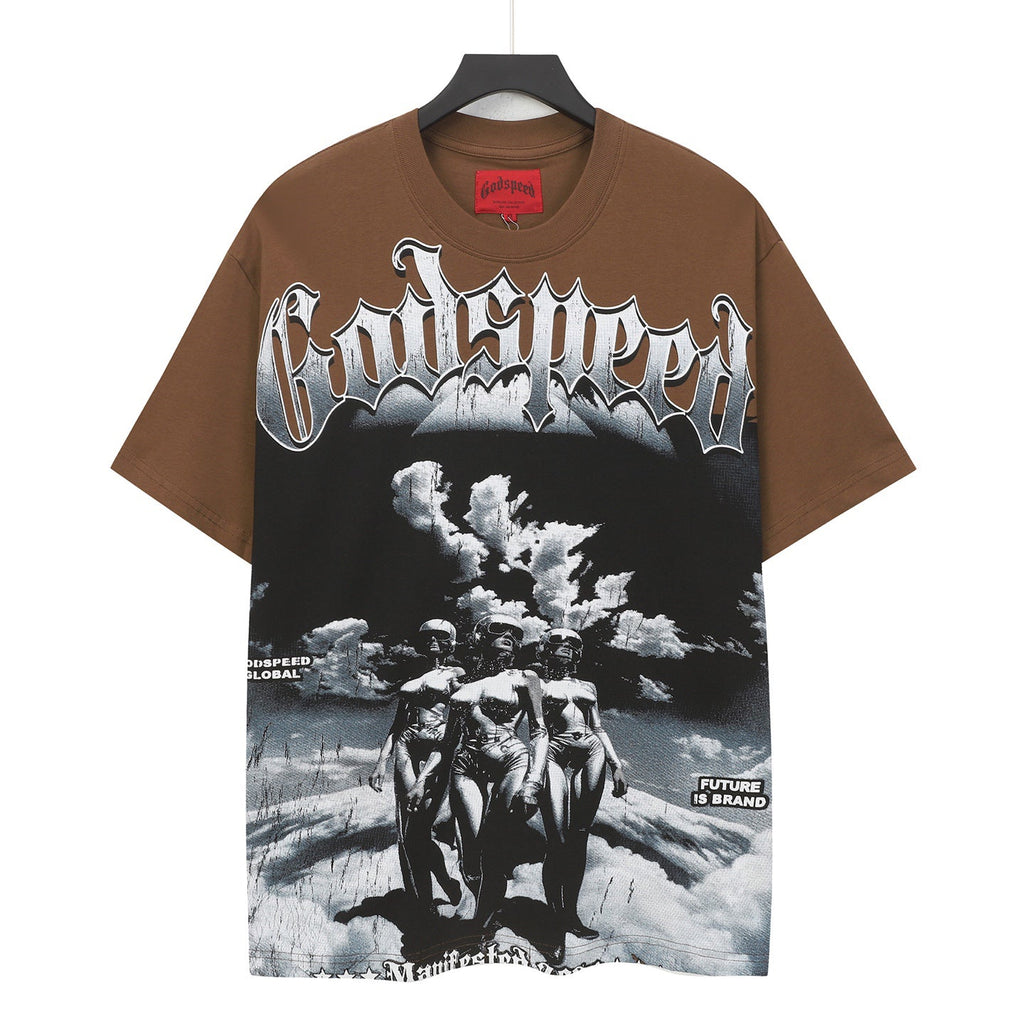 Godspeed Global Futuristic Women Short Sleeve Tee (Chocolate Brown)