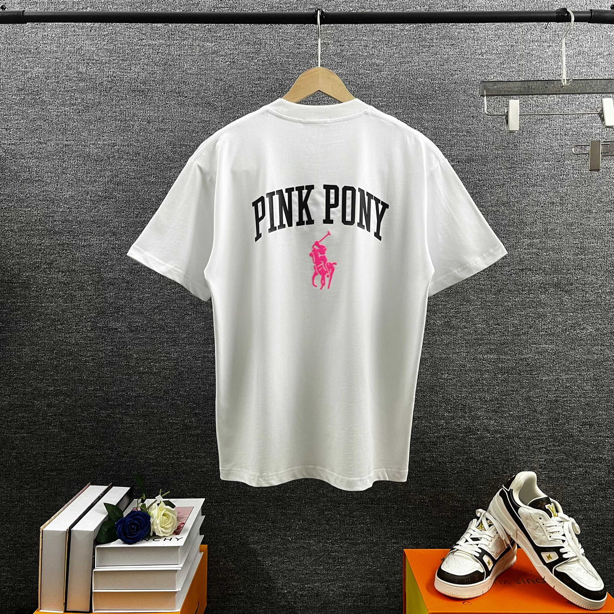 Polo Ralph Lauren Men’s Crew‑Neck Short‑Sleeve T‑Shirt With Pink Pony Embroidery
