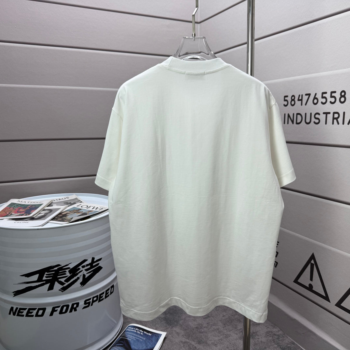 Men's Crew Neck Short‑Sleeve T‑Shirt Minimalist Small Horse Embroidery Casual Top
