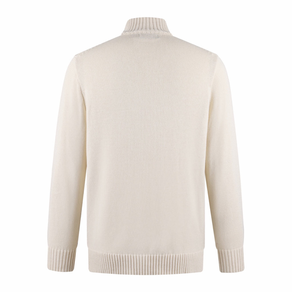 Polo Ralph Lauren Men’s Quarter‑Zip Knit Sweater, Ribbed Mock Neck Pullover