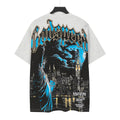 Godspeed Night NYC Statue Of Liberty Back‑Print Short Sleeve Tee (Heather Grey)