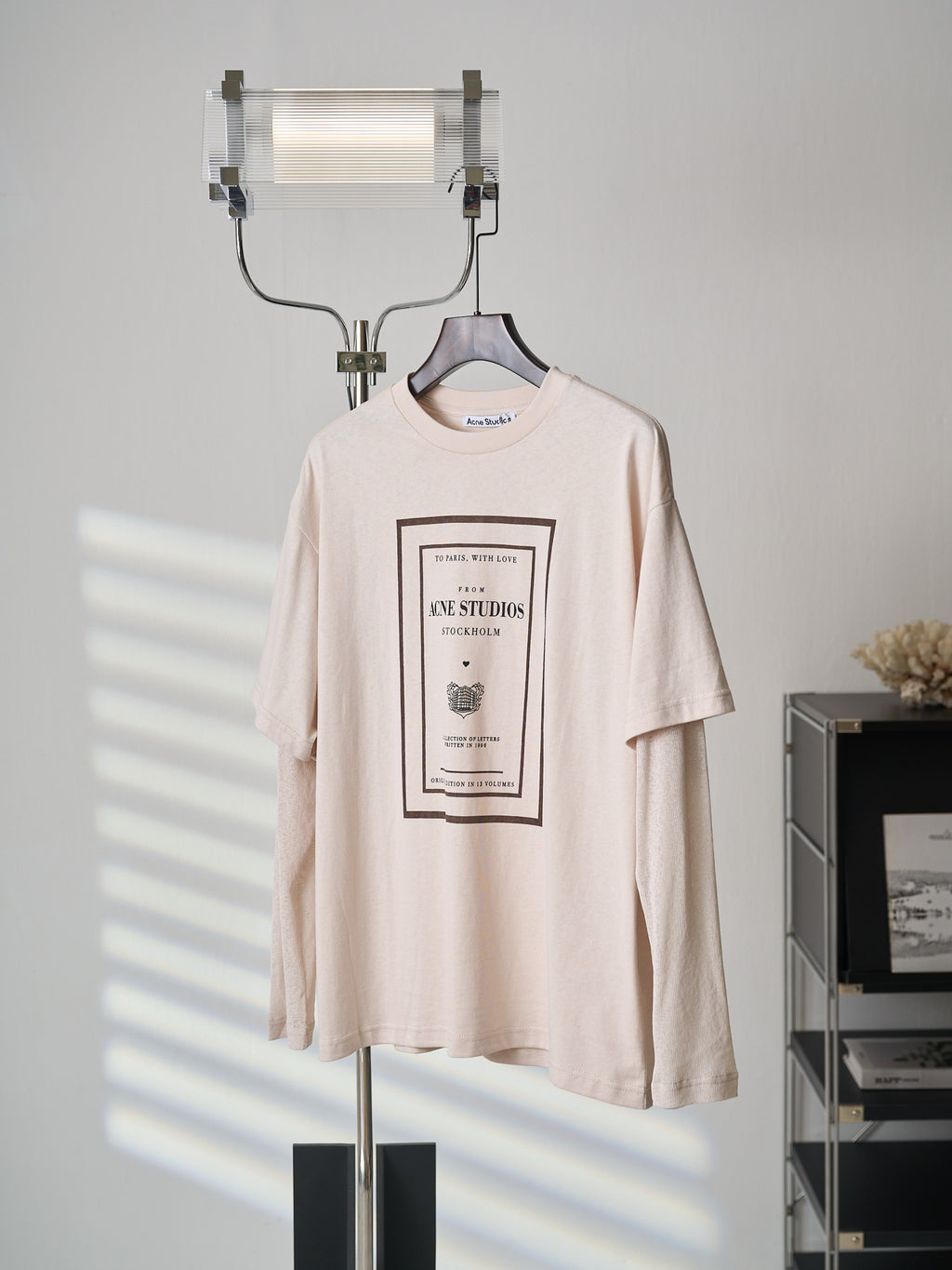 Acne Studios Layered‑Sleeve Frame‑Print T‑Shirt