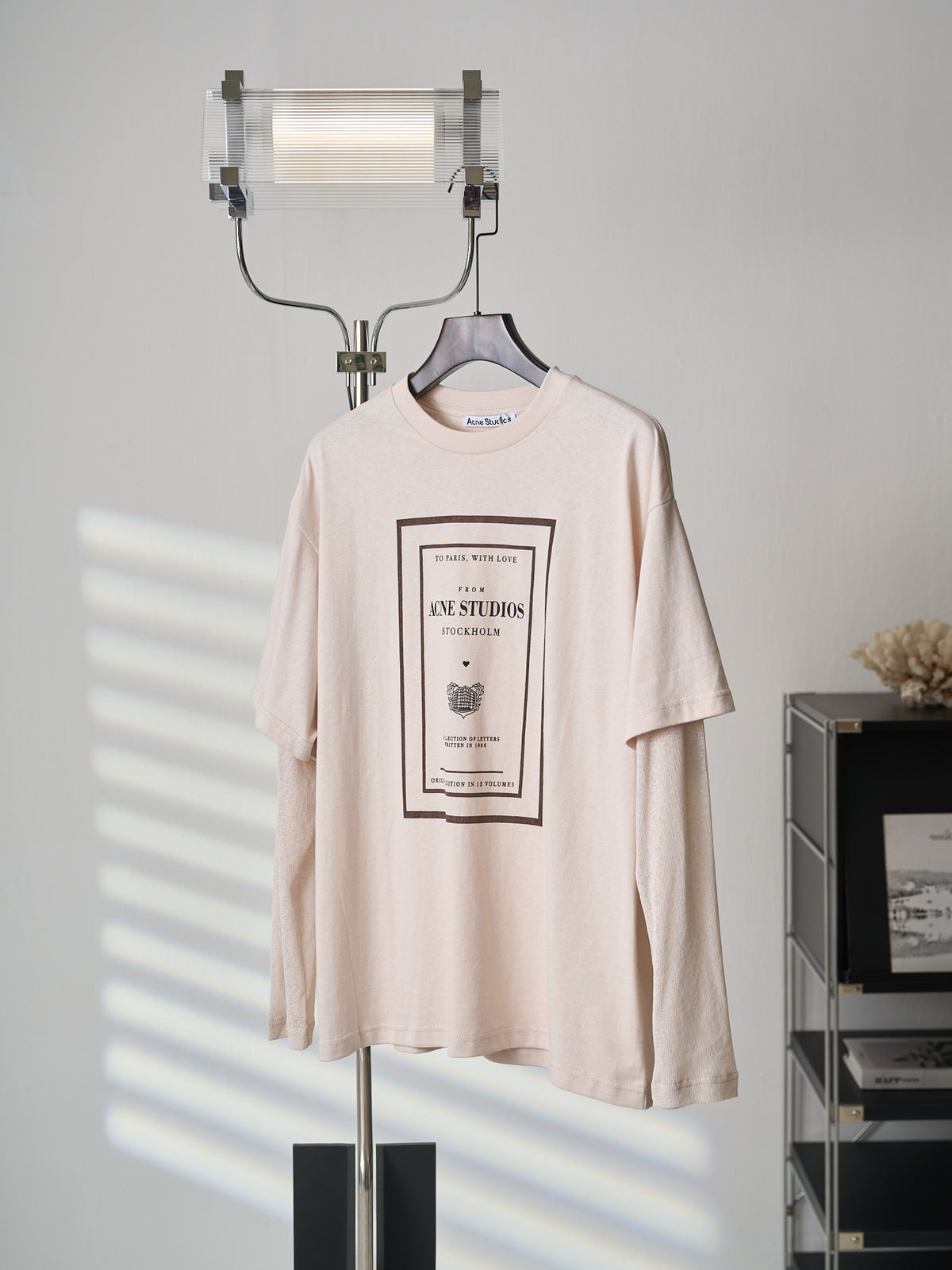 Acne Studios Layered‑Sleeve Frame‑Print T‑Shirt