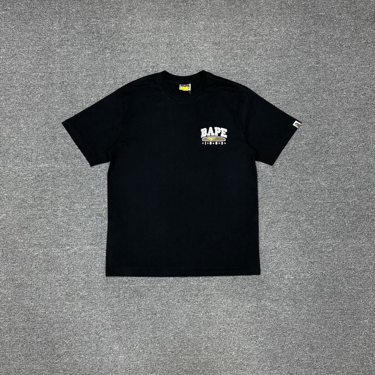 BAPE SS25 Back to School "1993" Camo-Fill College Logo Left Chest Oversized Heavyweight Unisex T-Shirt