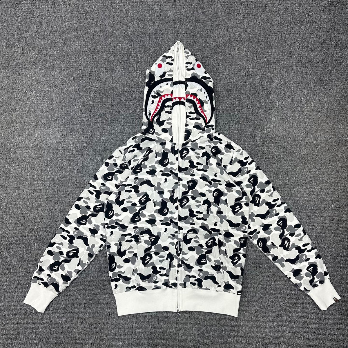 BAPE Macro City Camo Shark Full-Zip Double Hood Hoodie