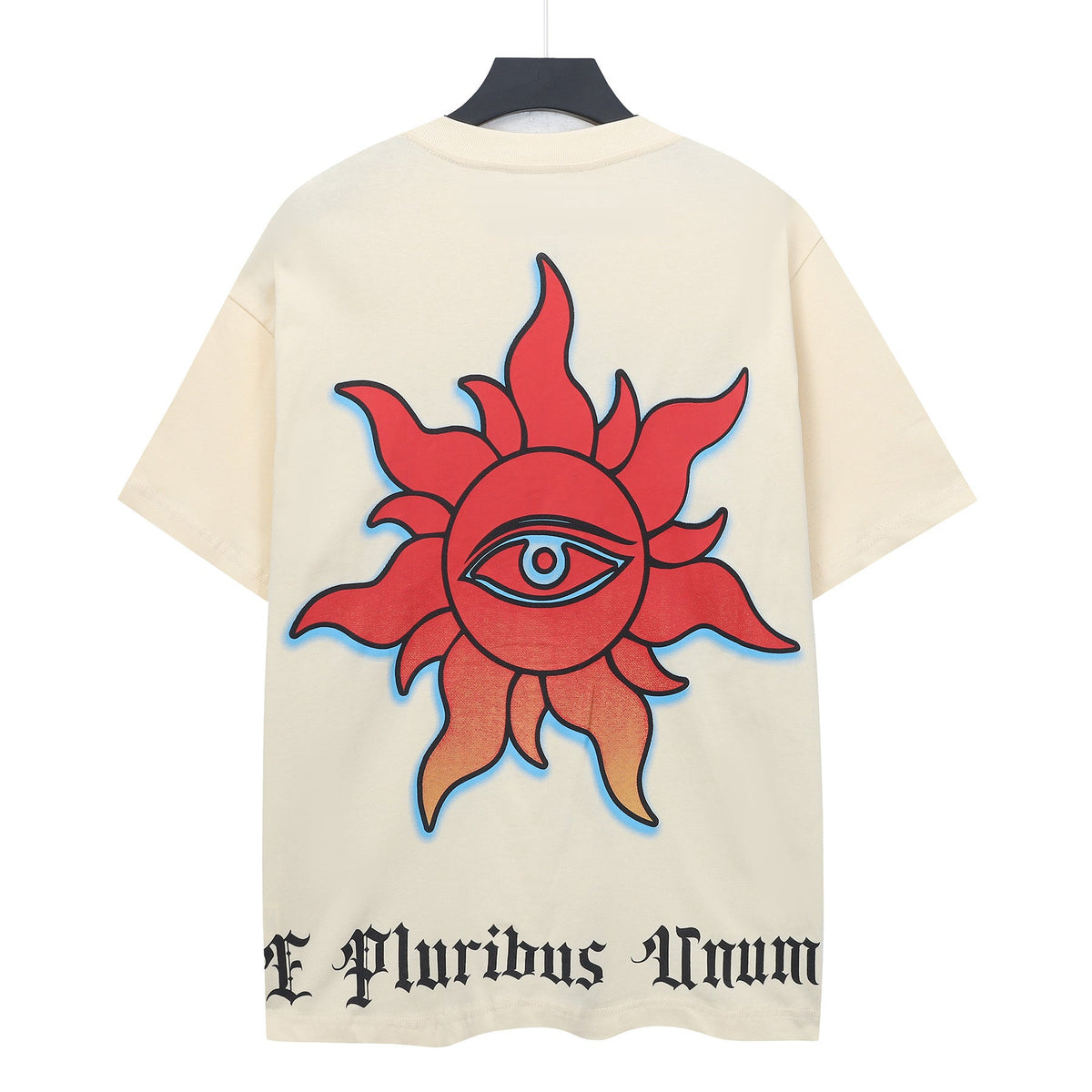 Godspeed Desert Road Trip Skeleton Driving Short Sleeve Tee (Cream Off‑White)