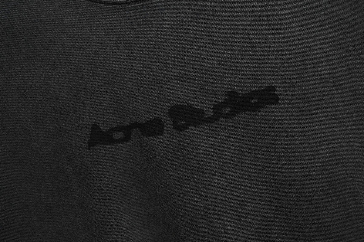 Acne Studios Washed Effect Front Logo Crew‑Neck Short‑Sleeve T‑Shirt