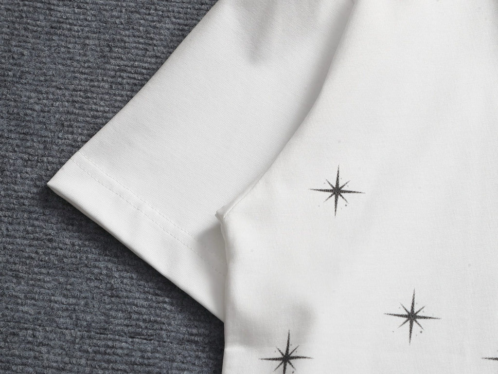 AMIRI MA Logo Gradient Starburst Print Crew Neck Short‑Sleeve T‑Shirt