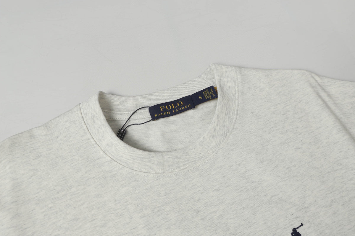 Ralph Lauren Men's Heather Crew‑Neck Short‑Sleeve Pony Logo T‑Shirt