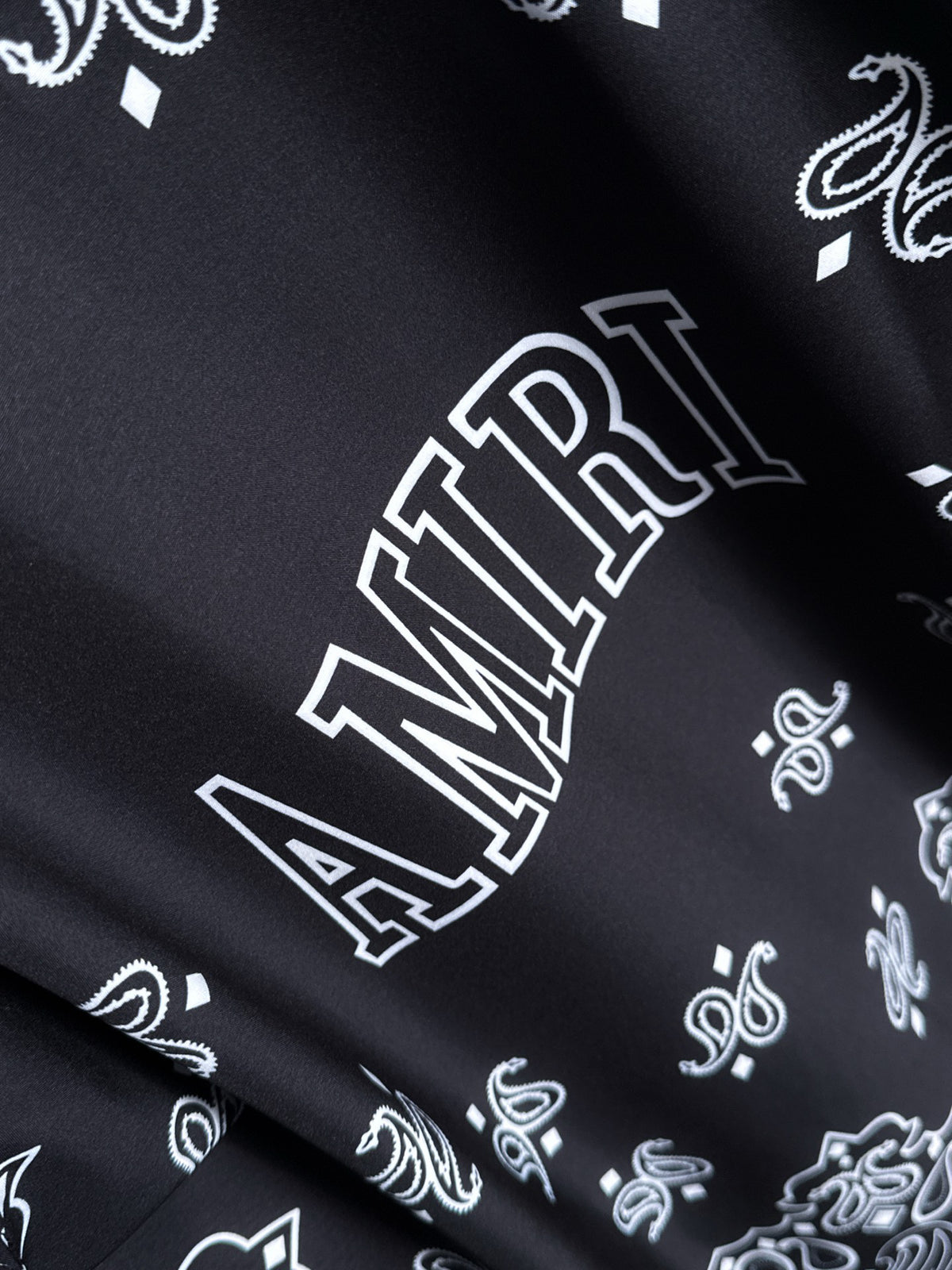 AMIRI Bandana Print Camp Collar Short‑Sleeve Shirt and Shorts Set