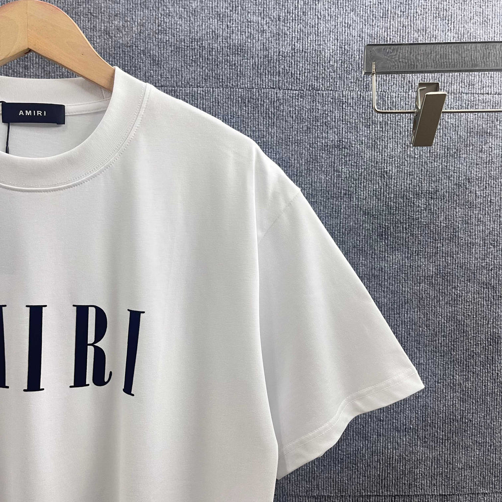 AMIRI Serif Core Logo Graphic Short‑Sleeve Tee