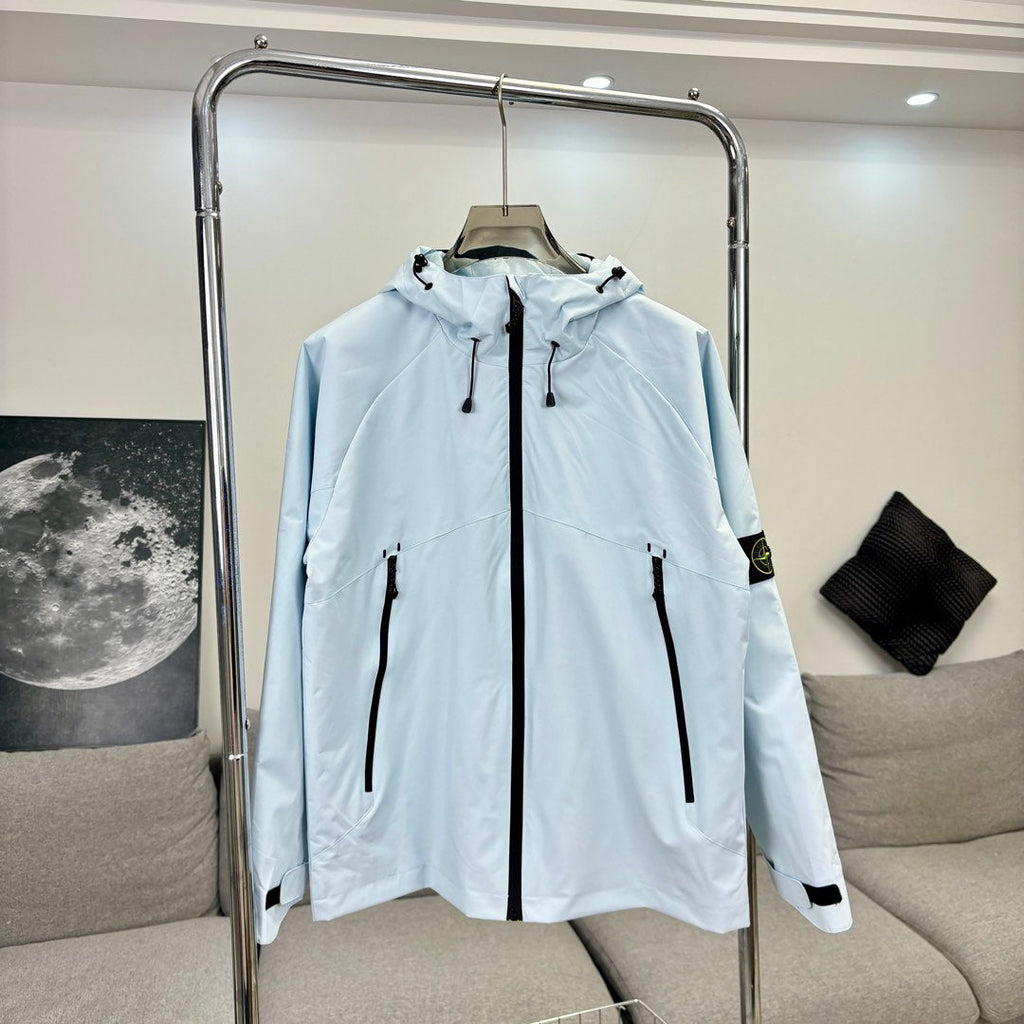 Stone Island Lightweight Three-Protection Hooded Shell Jacket with Compass Badge
