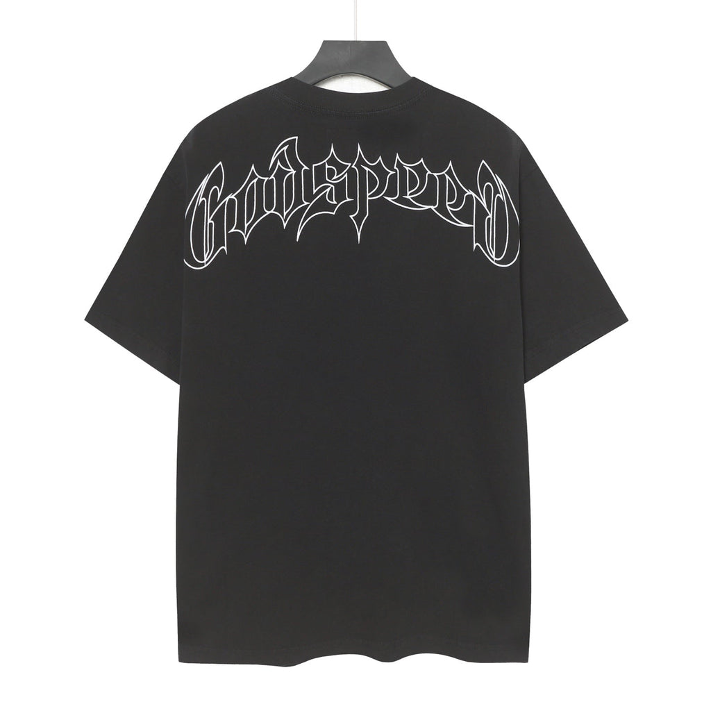 Godspeed NYC Skull Skyline Vintage Graphic Tee