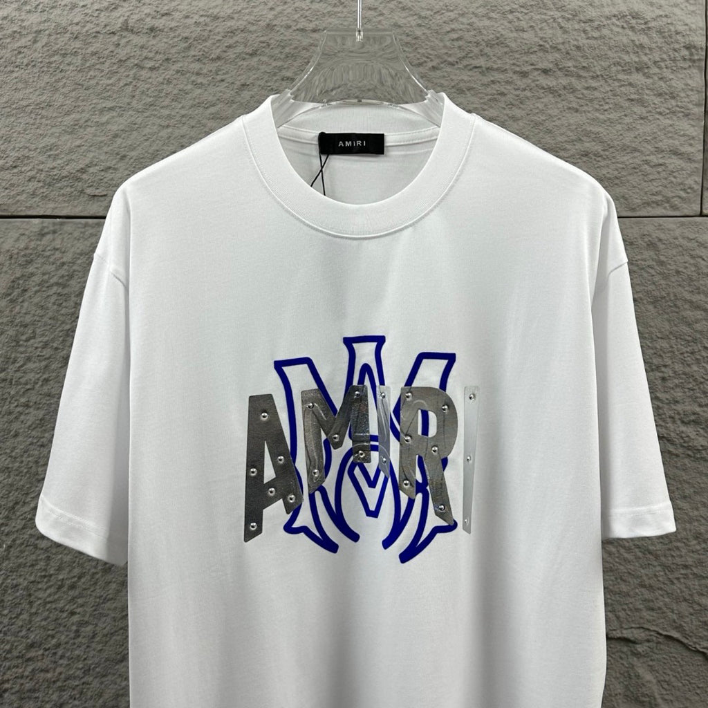 AMIRI Embellished Layered Logo Crew-Neck Short-Sleeve T-Shirt