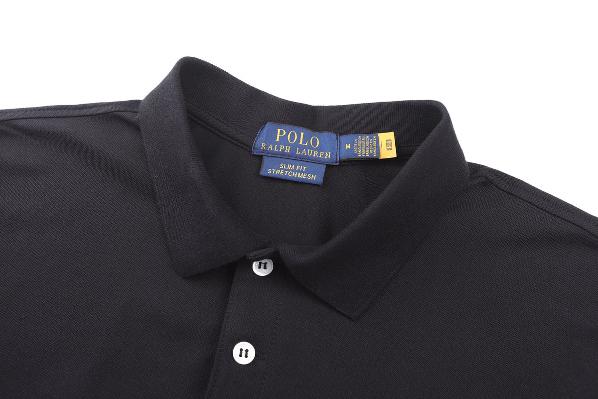 Polo Ralph Lauren Men’s Long‑Sleeve Pique Polo Shirt With White Pony Embroidery