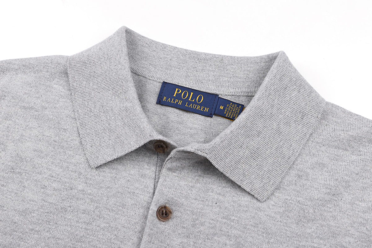Polo Ralph Lauren Men’s Long‑Sleeve Knit Polo Shirt, 3‑Button Placket