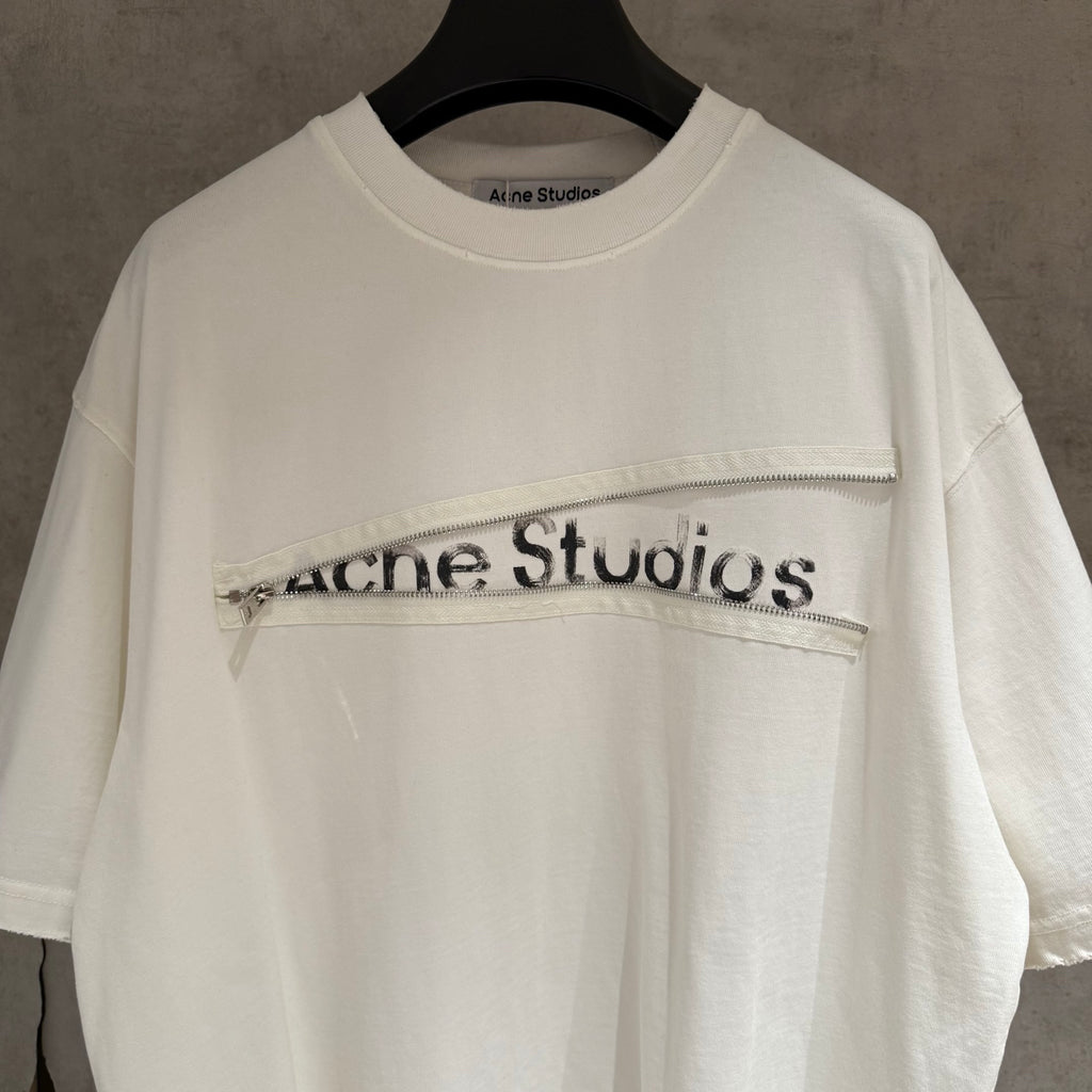 Acne Studios Zipper‑Detail Short‑Sleeve T‑Shirt