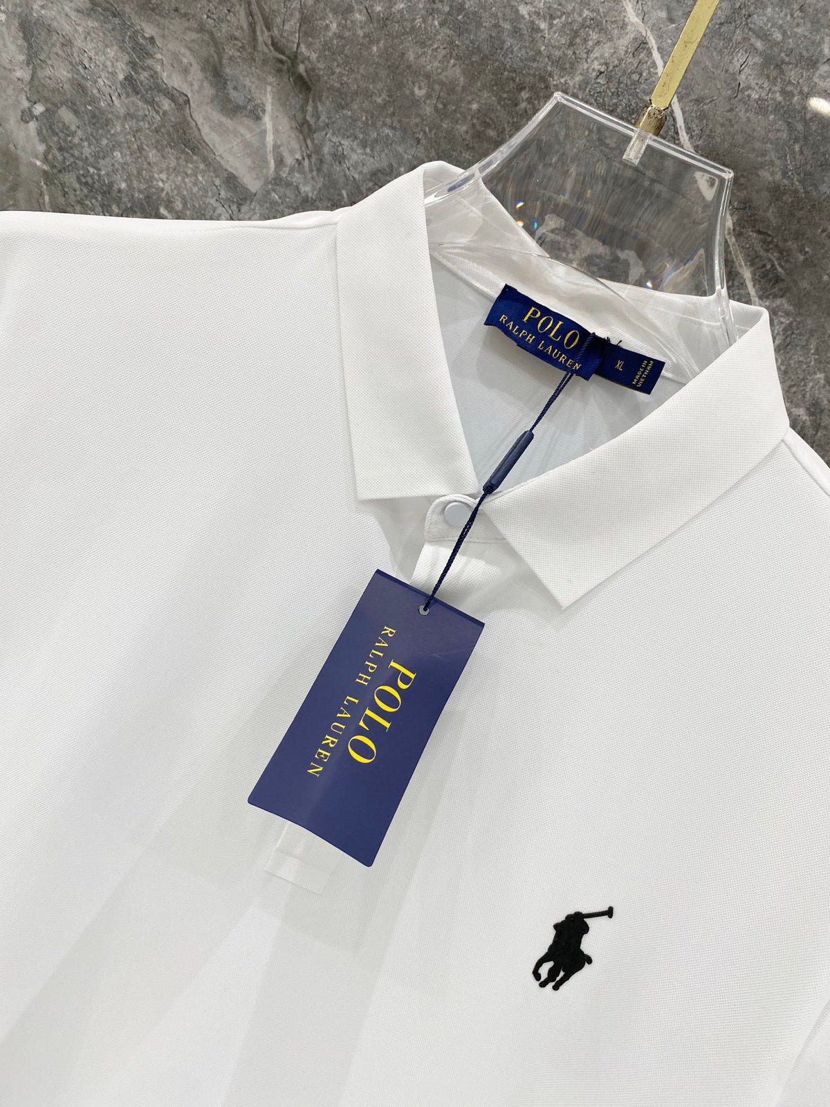 Ralph Lauren Men's Solid Short‑Sleeve Piqué Polo Shirt With Small Black Pony Logo