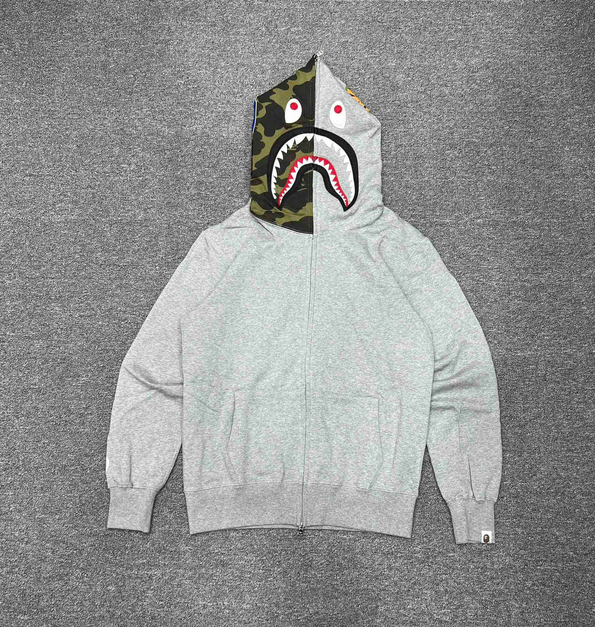 BAPE Original Woodland Camo Shark Full-Zip Hoodie