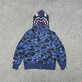 BAPE Shark Full-Zip Double Hood Camo Hoodie