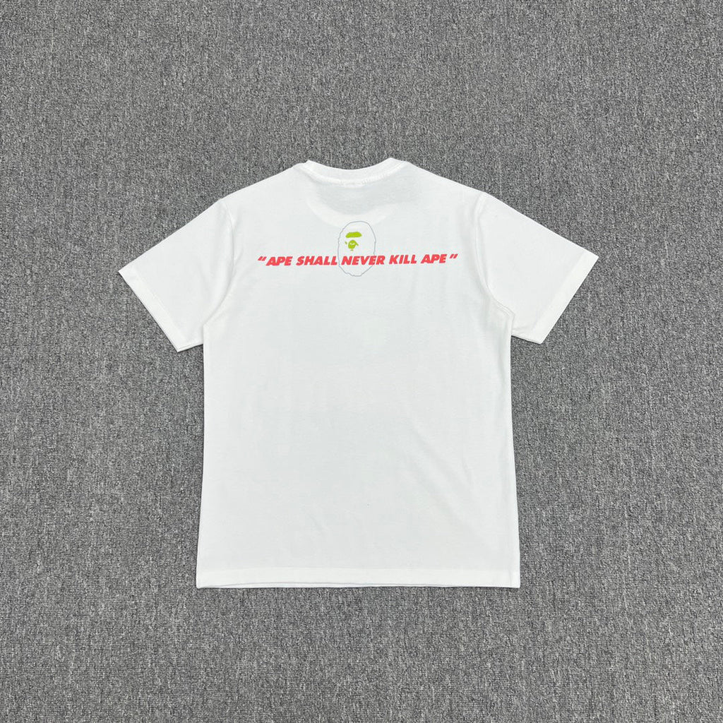 BAPE ABC Camo Ape Head Neon Wordmark Contrast Print Tee Oversized Unisex T-Shirt