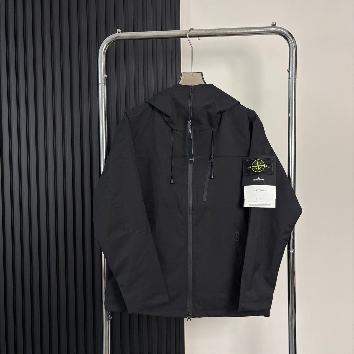 Stone Island Micro Twill Hooded Technical Shell Jacket with Compass Badge