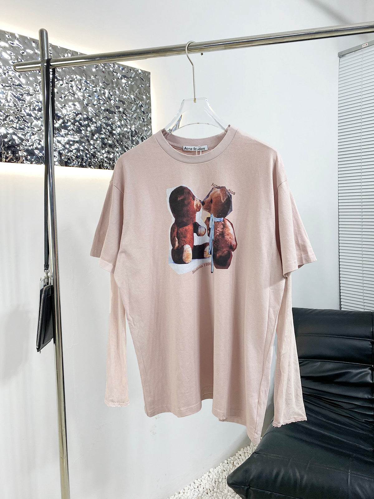 Acne Studios Short‑Sleeve Teddy Bear Graphic Print T‑Shirt