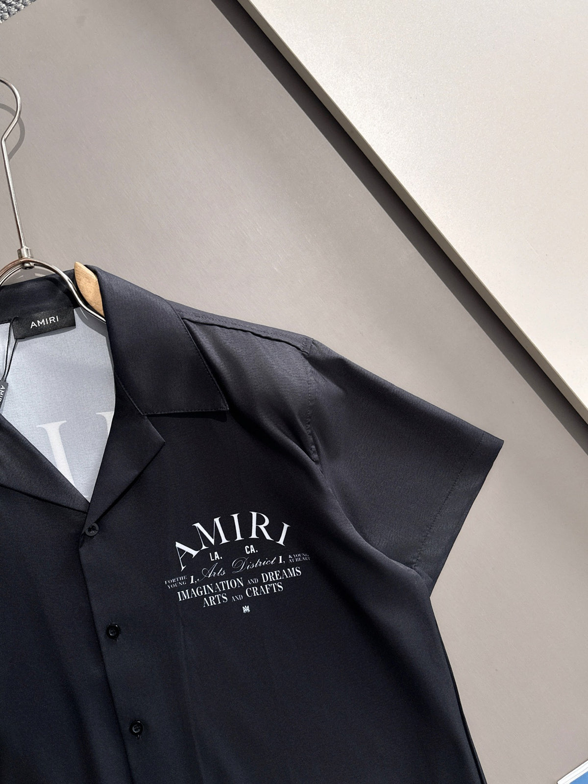 AMIRI Arts District Arch Logo Camp Collar Shirt and Shorts Set