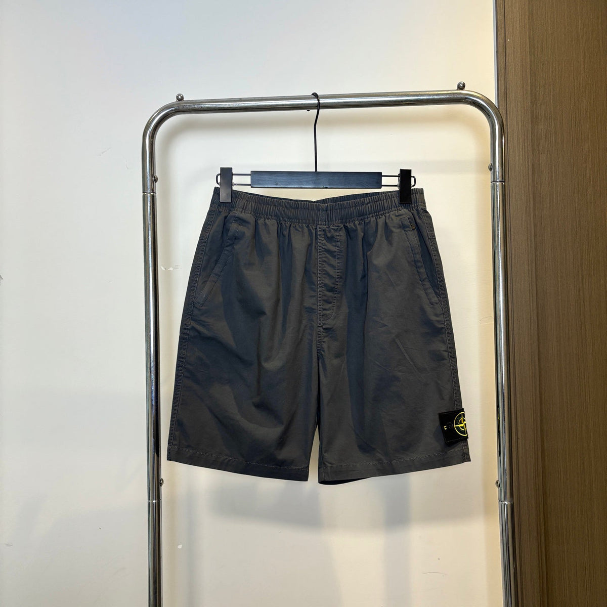 Stone Island Mid-Length Utility Cotton Shorts with Elasticated Waist and Compass Badge