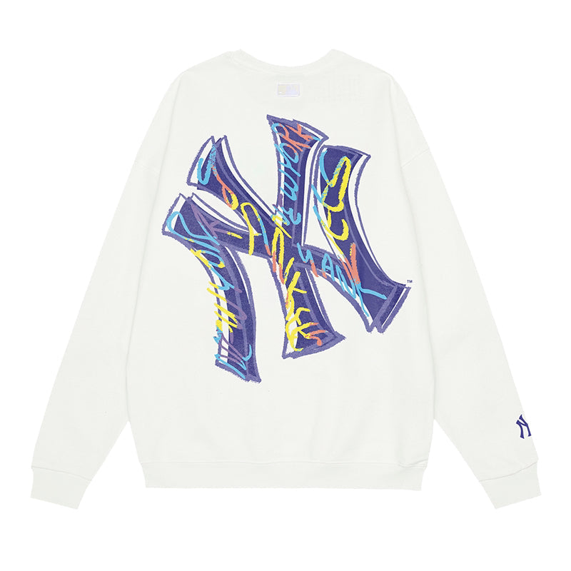 NY Yankees Iridescent NY Logo Crewneck Sweatshirt