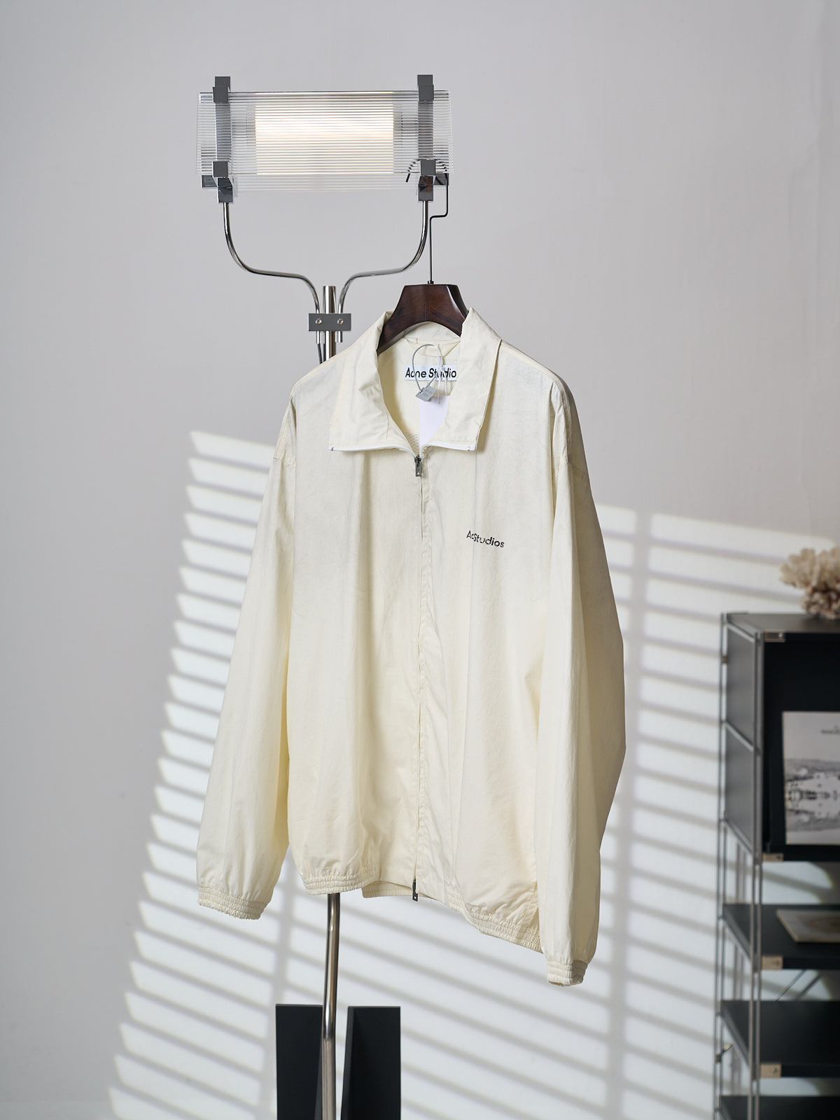 Acne Studios Unisex Zip‑Up Stand‑Collared Windbreaker Jacket